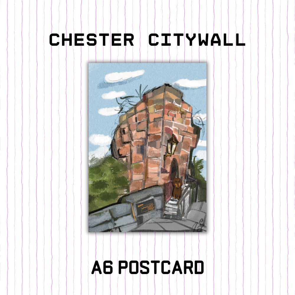 Postcard - Chester City Wall