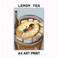A4 Art Print - Lemon Tea