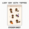 Sticker Sheet  - Lazy Day with Toffee