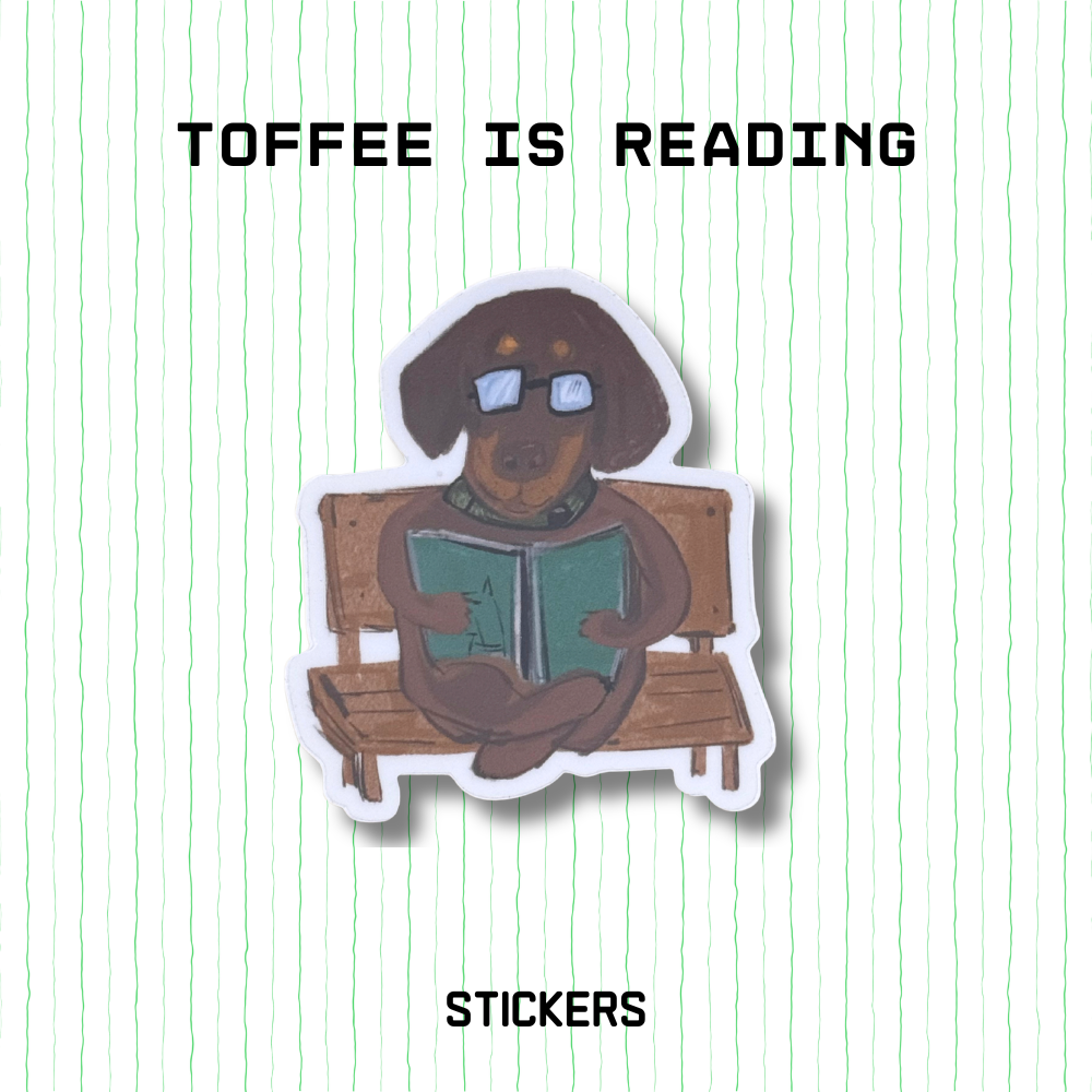 Sticker - Toffee is Reading