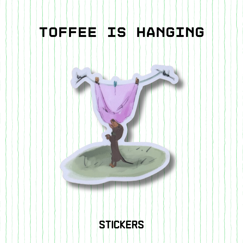 Sticker - Hanging the laundry